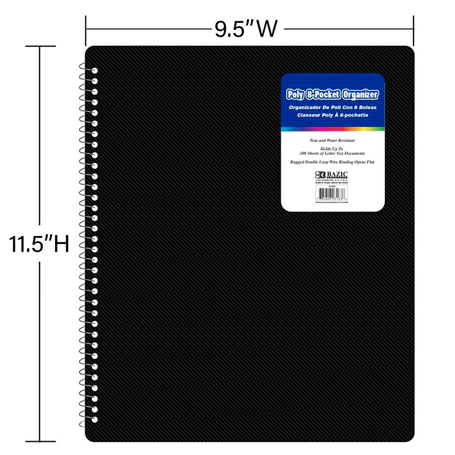 Bazic • Organizador carta de 8 bolsillos